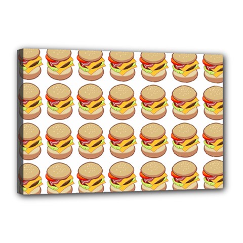 Hamburger Pattern Canvas 18  x 12 