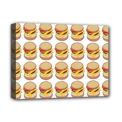 Hamburger Pattern Deluxe Canvas 16  x 12  