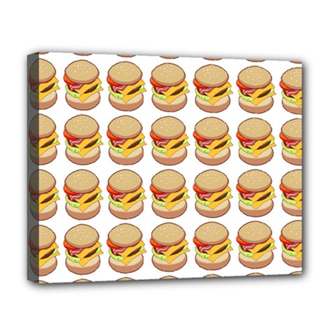 Hamburger Pattern Deluxe Canvas 20  x 16  