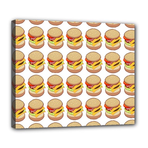 Hamburger Pattern Deluxe Canvas 24  x 20  