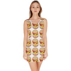 Hamburger Pattern Sleeveless Bodycon Dress