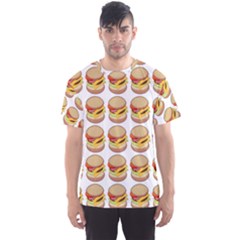 Hamburger Pattern Men s Sport Mesh Tee