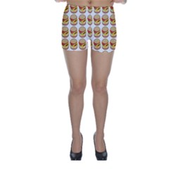 Hamburger Pattern Skinny Shorts