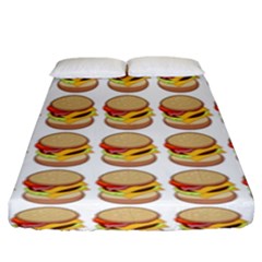 Hamburger Pattern Fitted Sheet (King Size)