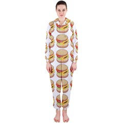 Hamburger Pattern Hooded Jumpsuit (Ladies) 