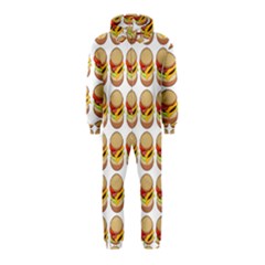 Hamburger Pattern Hooded Jumpsuit (Kids)