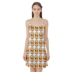 Hamburger Pattern Satin Night Slip