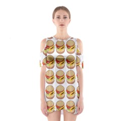 Hamburger Pattern Shoulder Cutout One Piece