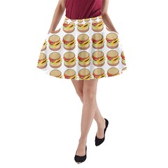 Hamburger Pattern A-Line Pocket Skirt