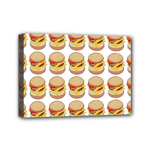 Hamburger Pattern Mini Canvas 7  X 5  by Simbadda