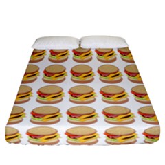 Hamburger Pattern Fitted Sheet (california King Size) by Simbadda