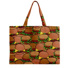 Burger Double Border Zipper Mini Tote Bag by Simbadda