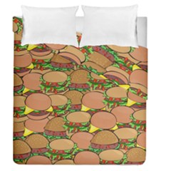 Burger Double Border Duvet Cover Double Side (queen Size) by Simbadda