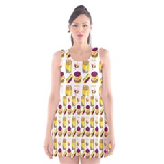 Hamburger And Fries Scoop Neck Skater Dress by Simbadda