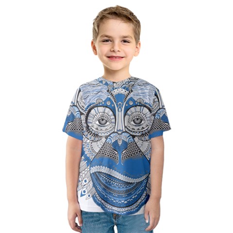 Pattern Monkey New Year S Eve Kids  Sport Mesh Tee by Simbadda