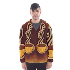 Coffee Drink Abstract Hooded Wind Breaker (men) by Simbadda