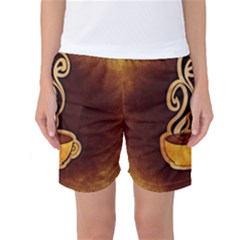 Coffee Drink Abstract Women s Basketball Shorts by Simbadda