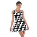 Abstract Pattern Background  Wallpaper In Black And White Shapes, Lines And Swirls Cotton Racerback Dress View1