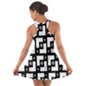 Abstract Pattern Background  Wallpaper In Black And White Shapes, Lines And Swirls Cotton Racerback Dress View2