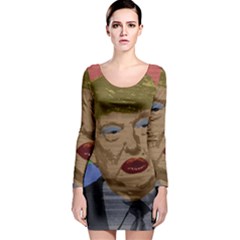 Donald Trump Long Sleeve Bodycon Dress by Valentinaart