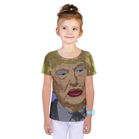 Donald Trump Kids  One Piece Tee by Valentinaart