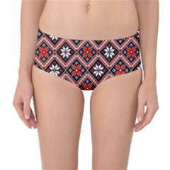 Folklore Mid-waist Bikini Bottoms by Valentinaart