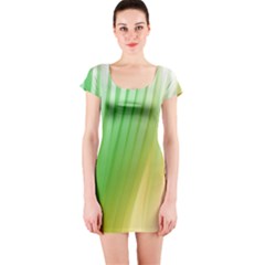 Folded Digitally Painted Abstract Paint Background Texture Short Sleeve Bodycon Dress by Simbadda