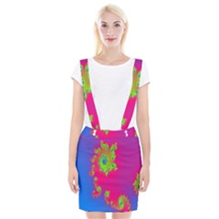 Digital Fractal Spiral Suspender Skirt