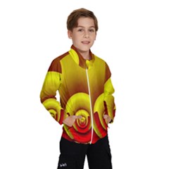 Red Gold Fractal Hypocycloid Wind Breaker (kids) by Simbadda