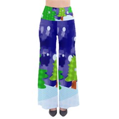 Christmas Trees And Snowy Landscape Pants by Simbadda