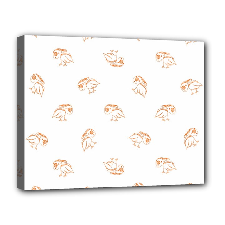 Birds Sketch Pattern Canvas 14  x 11 