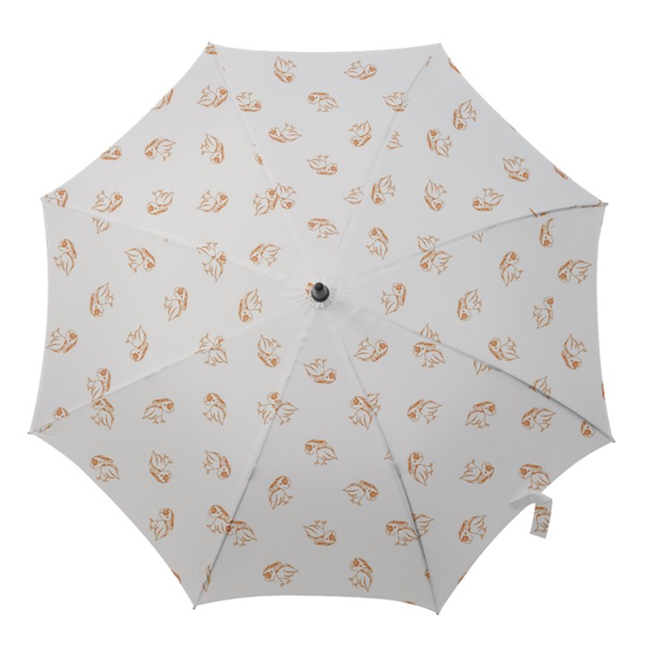 Birds Sketch Pattern Hook Handle Umbrellas (Medium)