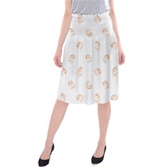 Helpless Bird Sketch Seamless Pattern Midi Beach Skirt