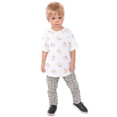 Helpless Bird Sketch Seamless Pattern Kids  Raglan Tee