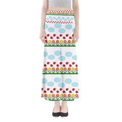 Ladybugs And Flowers Maxi Skirts