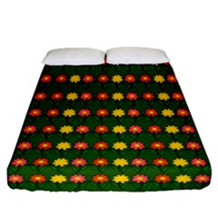 Flowers Fitted Sheet (queen Size)