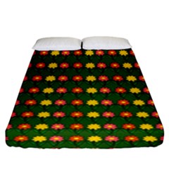 Flowers Fitted Sheet (king Size) by Valentinaart