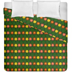 Flowers Duvet Cover Double Side (king Size) by Valentinaart