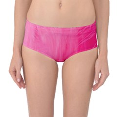 Very Pink Feather Mid-waist Bikini Bottoms by Simbadda