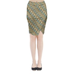 Abstract Seamless Pattern Midi Wrap Pencil Skirt by Simbadda