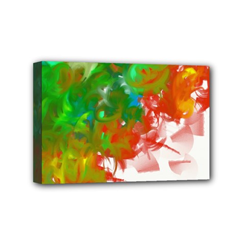 Digitally Painted Messy Paint Background Texture Mini Canvas 6  X 4  by Simbadda