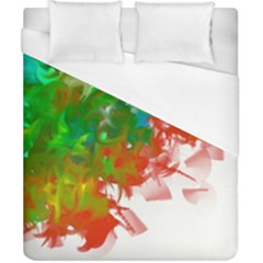 Digitally Painted Messy Paint Background Texture Duvet Cover (california King Size) by Simbadda