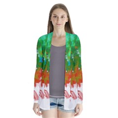 Digitally Painted Messy Paint Background Texture Cardigans by Simbadda