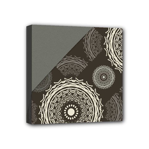 Abstract Mandala Background Pattern Mini Canvas 4  X 4  by Simbadda