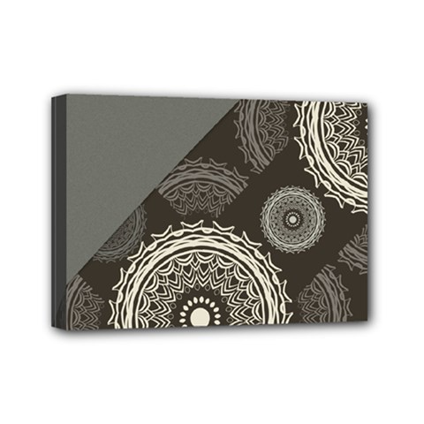 Abstract Mandala Background Pattern Mini Canvas 7  X 5  by Simbadda