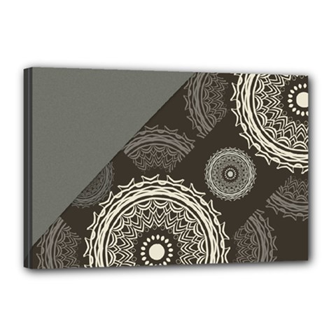 Abstract Mandala Background Pattern Canvas 18  X 12  by Simbadda