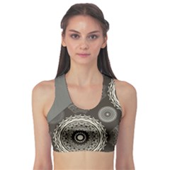 Abstract Mandala Background Pattern Sports Bra by Simbadda