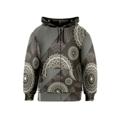 Abstract Mandala Background Pattern Kids  Zipper Hoodie by Simbadda