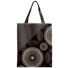 Abstract Mandala Background Pattern Zipper Classic Tote Bag by Simbadda