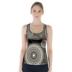 Abstract Mandala Background Pattern Racer Back Sports Top by Simbadda